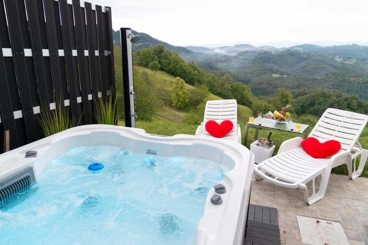 Tanja S Holiday Home In Nature With Sauna And Hot Tub Gorica pri Slivnici Dış mekan fotoğraf